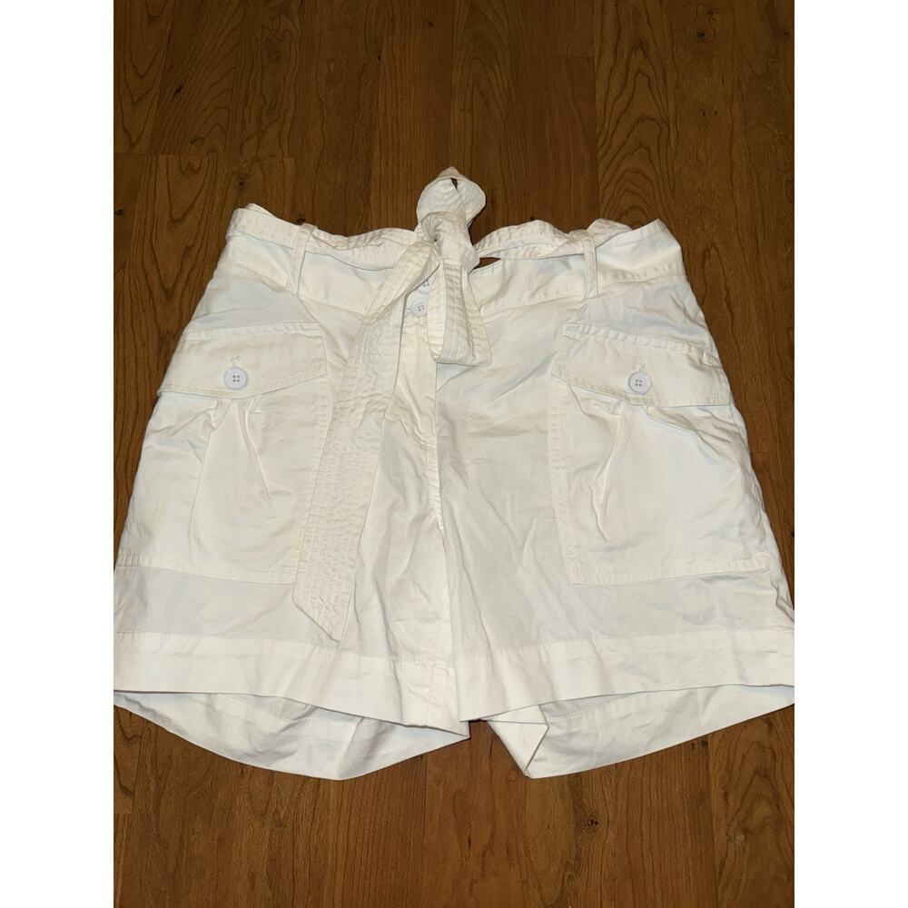 Talbots Women’s White Walking Shorts Bermuda Belted Size 4